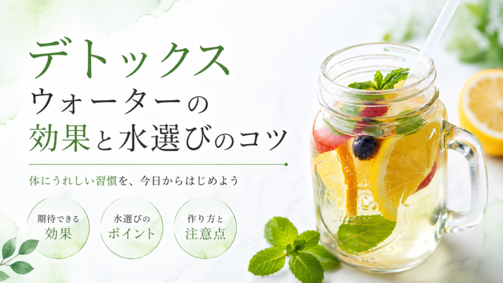 デトックスウォーターの効果と水選びのコツ