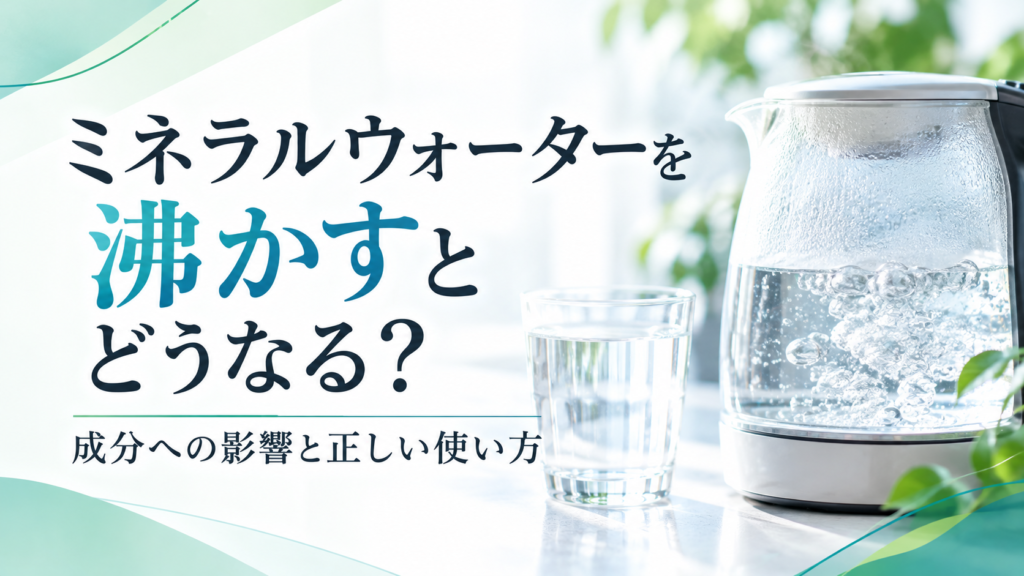 ミネラルウォーターを沸かすとどうなる？成分への影響と正しい使い方