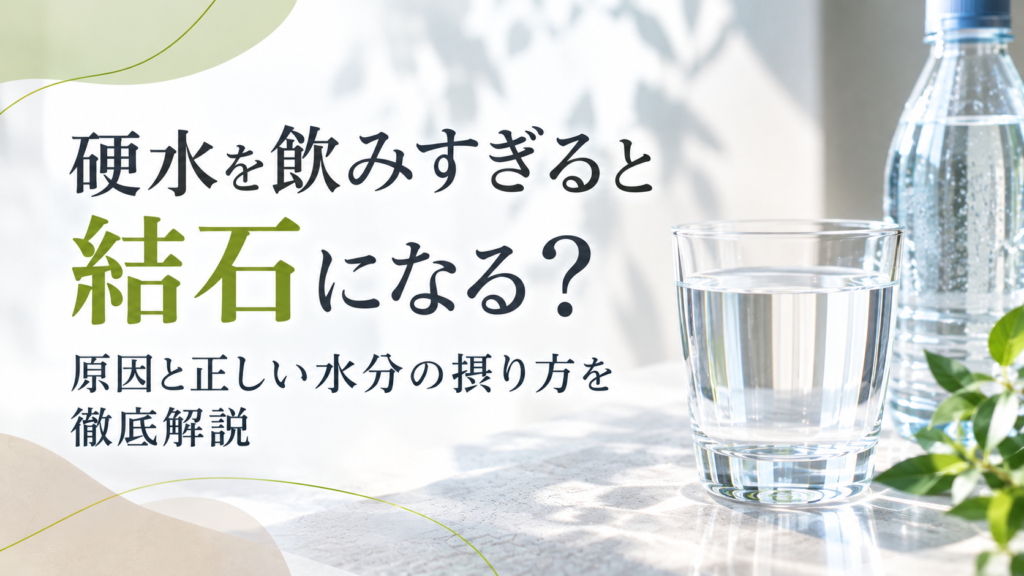硬水を飲みすぎると結石になる？原因と正しい水分の摂り方を徹底解説